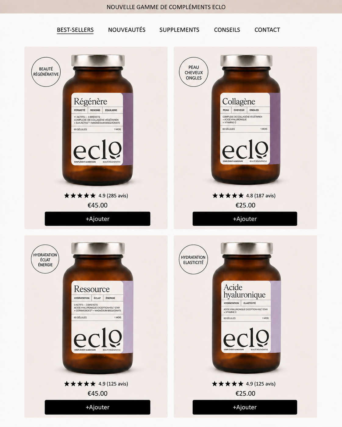 Eclo — Listing page comp